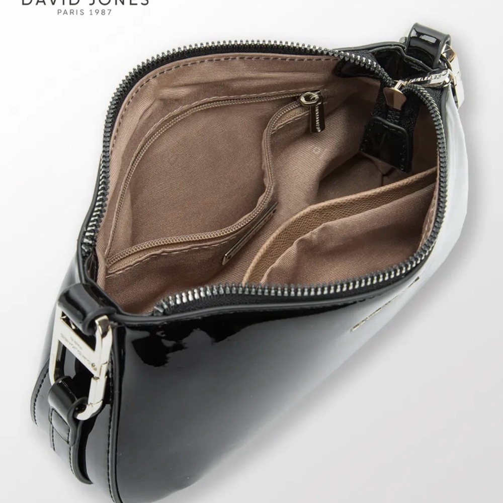Patent Chic Black Shoulder Bag - Picture 5 of 8